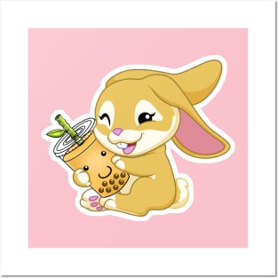 Year of the Rabbit Bunny Bubble Boba Tea Posters and Art